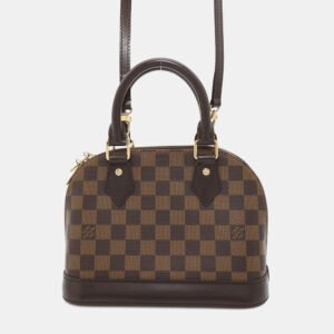 Louis Vuitton Alma Red Damier Ebene Canvas Size Bb