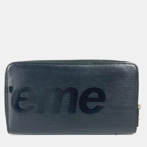 Louis Vuitton Noir Black Epi Leather Zippy Organizer Long Wallet