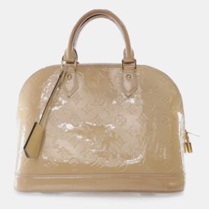 Louis Vuitton Beige Monogram Vernis Leather Alma PM Satchel