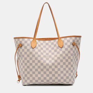 Louis Vuitton White Damier Azur Neverfull MM