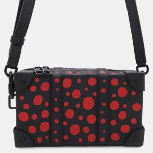 Louis Vuitton Black Monogram Taurillon Yayoi Kusama Soft Trunk Wallet