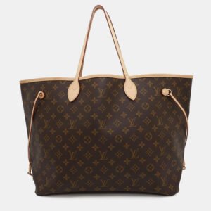 Louis Vuitton Beige Monogram Neverfull GM Tote Bag
