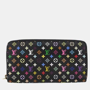 Louis Vuitton Black Multicolor Monogram Canvas Zippy Wallet