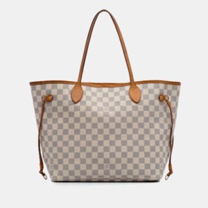 Louis Vuitton White Damier Azur Neverfull MM