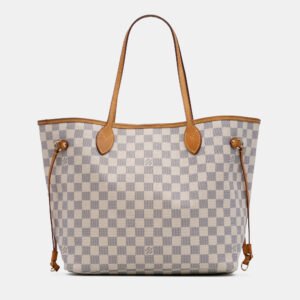 Louis Vuitton White Damier Azur Neverfull MM