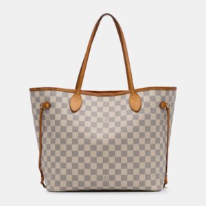 Louis Vuitton White Damier Azur Neverfull MM
