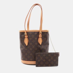 Louis Vuitton Bucket PM Brown Monogram Canvas Tote Bag