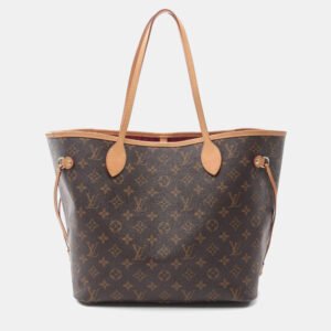 Louis Vuitton Neverfull MM Brown Monogram Canvas Tote Bag