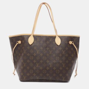 Louis Vuitton Neverfull MM Brown Monogram Canvas Tote Bag