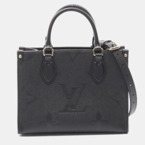 Louis Vuitton On-The-Go PM Black Monogram Empreinte Leather Handbag