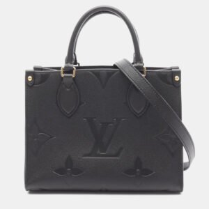 Louis Vuitton On-The-Go PM Black Monogram Empreinte Leather Bag
