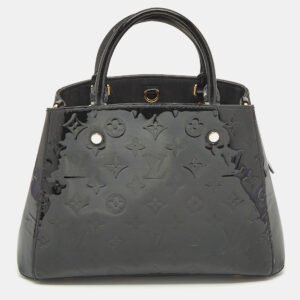 Louis Vuitton Black Magnetique Monogram Vernis Montaigne BB Bag