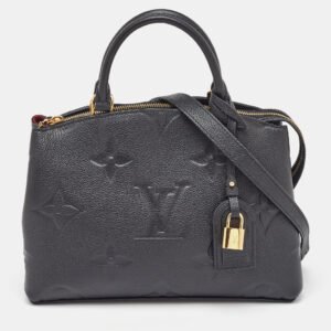 Louis Vuitton Black Monogram Empreinte Leather Petit Palais Bag