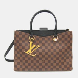 Louis Vuitton Riverside Noir Damier Canvas Leather Shoulder Bag