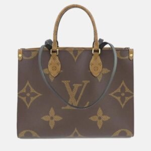 Louis Vuitton Onthego MM Brown Monogram Giant Canvas Tote Bag