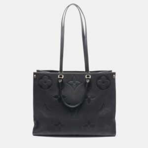 Louis Vuitton On The Go GM Black Monogram Empreinte Leather Tote Bag