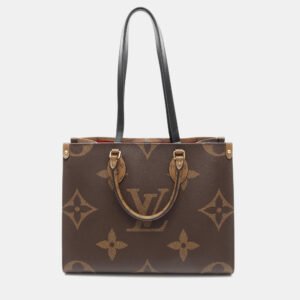 Louis Vuitton OnTheGo MM Brown/Beige Monogram Giant Canvas Tote Bag