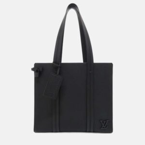 Louis Vuitton Take Off Aerogram Black Leather Tote Bag
