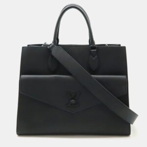 Louis Vuitton Lockme MM Noir Leather Tote Bag