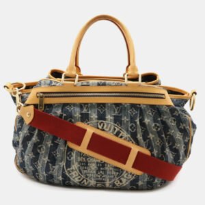 Louis Vuitton Cabas Raye GM Blue Monogram Denim Tote Bag