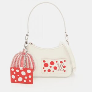 Louis Vuitton Yayoi Kusama Marellini White Red Epi Leather Shoulder Bag