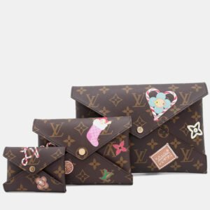 Louis Vuitton Kirigami Candy Brown Monogram Vivienne Pochette Set