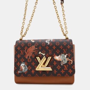 Louis Vuitton Sac Twist MM Orange Monogram Catogram Shoulder Bag