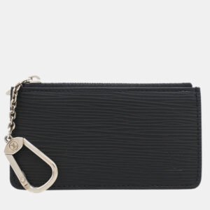Louis Vuitton Pochette Cles Black Epi Leather Coin Purse