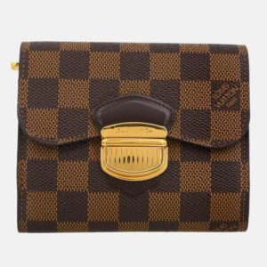 Louis Vuitton Portefeuille Joy Brown Damier Canvas Trifold Wallet