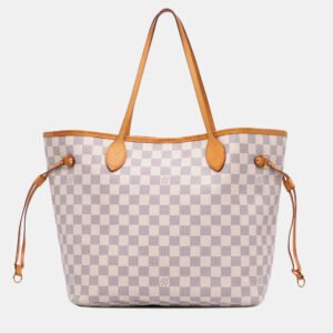Louis Vuitton White Damier Azur Neverfull MM