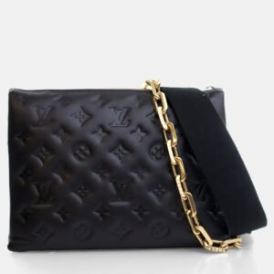 Louis Vuitton Coussin PM Black Embossed Lambskin Shoulder Bag