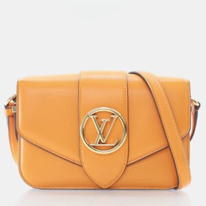Louis Vuitton Pont 9 MM Orange Calfskin Shoulder Bag