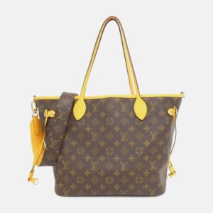 Louis Vuitton Neverfull Inside Out MM Marron, Saffron, Yellow Monogram Canvas Tote Bag