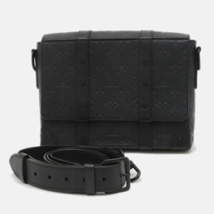 Louis Vuitton Trunk Messenger PM Black Taurillon Leather Shoulder Bag