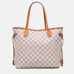 Louis Vuitton Grey White Damier Azur Neverfull MM