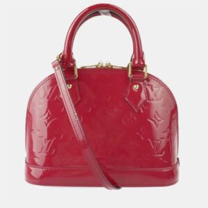 Louis Vuitton Red Monogram Vernis Leather Alma Top Handle Bag