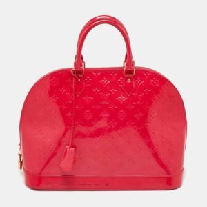 Louis Vuitton Rose Pop Monogram Vernis Alma GM Bag