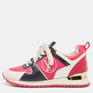 Louis Vuitton Multicolor Mesh and Leather Run Away Sneakers Size 36