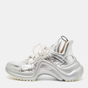 Louis Vuitton Silver Leather Archlight  Sneakers Size 40
