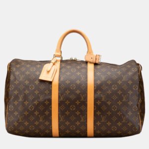 Louis Vuitton Brown Monogram Keepall 50