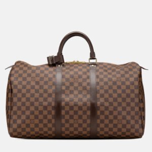 Louis Vuitton Brown Damier Ebene Keepall 50