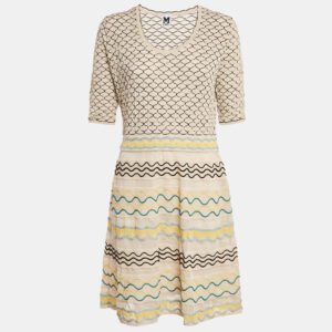 Burberry Smocked Brown Half Mega Check Cashmere Scarf