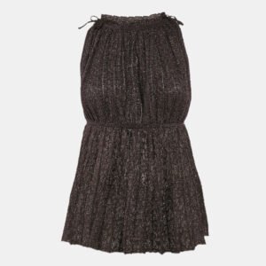 M Missoni Metallic Patterned Lurex Knit Sleeveless Top L