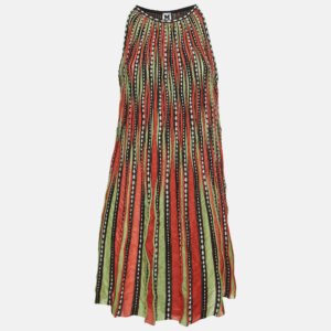 luxury-women-m-missoni-new-clothes-p969859-001 M Missoni Multicolor Alga and Bubble Pattern Knit A-Line Mini Dress M