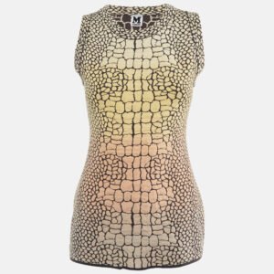 M Missoni Multicolor Ombre Jacquard Knit Sleeveless Top M