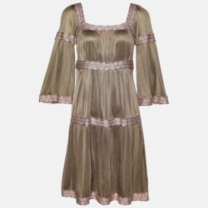 M Missoni Beige Jersey Tiered Short Dress M