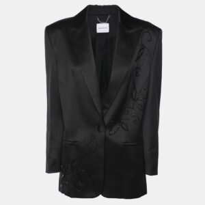 Magda Butrym Black Silk and Wool Blazer S