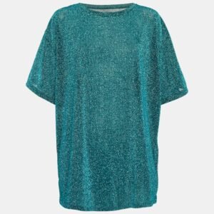 Maison Martin Margiela Blue Lurex Knit T-Shirt M