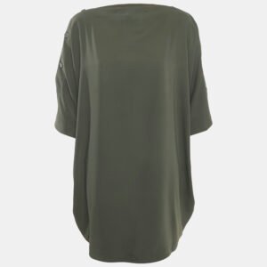 Maison Martin Margiela Olive Green Chiffon Short Dress S