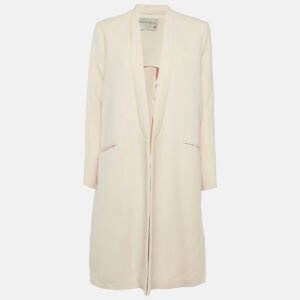 Maison Rabih Kayrouz Beige Wool Slit Detail Overcoat XS